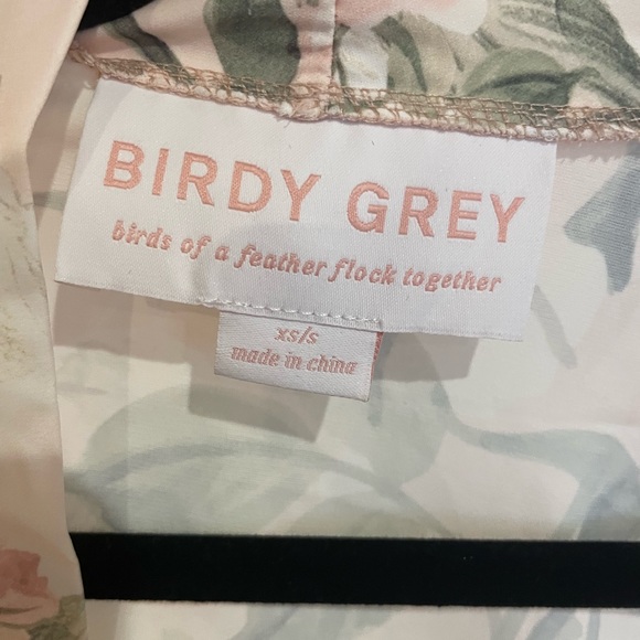 Birdy Grey Floral Kimono Robe - Pink and White - Picture 4 of 4